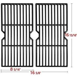 Hongso Porcelain Coated Cast Iron Cooking Grid Grates Replacement for Charbroil 463250210, 463250211, 463250212, 463251413, 463251414, 466251413; Thermos 461633514,PCF123 2 Set