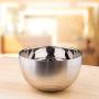 IMEEA 5-Piece Double-deck Light Weight Brushed SUS304 Stainless Steel BPA Free Serving Bowls, 12oz