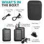 Movo WMX-1-DUO 2.4GHz Dual Wireless Lavalier Microphone System Compatible with DSLR Cameras, Camcorders, iPhone, Android Smartphones, and Tablets (200 ft Audio Range) - Great for Teaching Tutorials