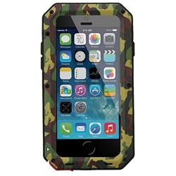 iPhone 8 Plus Case iPhone 7 Plus Case, CarterLily Full Body Shockproof Dustproof Waterproof Aluminum Alloy Metal Gorilla Glass Cover Case for Apple iPhone 7 8 Plus 5.5 inch (Camouflage.)