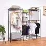 VIPEK 5 Tiers Wire Garment Rack Heavy Duty Clothes Rack Portable Clothes Wardrobe Compact Extra Large Armoire Storage Rack Metal Clothing Rack, 74.4''L x 17.7''W x 76.8''H, Max Load 595.35LBS, Black VIPEK 5 Tiers Wire Garment Rack Heavy Duty Clothes Rack Portable Clothes Wardrobe Compact Extra Large Armoire Storage Rack Metal Clothing Rack, 74.4''L x 17.7''W x 76.8''H, Max Load 595.35LBS, Black