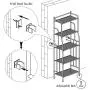 GHQME 5 Tier Metal Standing Shelf Space Saver, Storage Tower Rack for Kitchen Bathroom, Storage Shelving Unit Organizer, Outdoor Flower Stand (Black, 5-Tier)