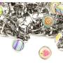 Yexpress 100 Pieces 12mm Mixed Mini Brads Round Paper Fasteners Brass Pastel Metal Brads for Scrapbooking Crafts DIY Paper