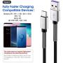 CyvenSmart USB Type C Cable, 2 Pack - USB A 2.0 to USB-C Fast Charger Extra Long Durable TPE Cord Compatible with Samsung Galaxy A10/A20/A51/S10/S9/S8 Plus/Note 9/8,LG V50 V40 G8