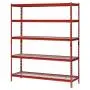 Muscle Rack UR601872WD5-R 5-Shelf Steel Shelving Unit, 60'' Width x 72'' Height x 18'' Length, Red