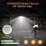 LEPOWER 35W LED Security Lights Motion Sensor Light Outdoor, 3500LM Motion Security Light, 5500K, IP65 Waterproof, 3 Head Motion Detected Flood Light for Garage, Yard, Entryways (NOT Solar Powered)