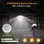 LEPOWER 35W LED Security Lights Motion Sensor Light Outdoor, 3500LM Motion Security Light, 5500K, IP65 Waterproof, 3 Head Motion Detected Flood Light for Garage, Yard, Entryways (NOT Solar Powered)