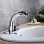 Charmingwater Automatic Sensor Touchless Bathroom Sink Faucet with Hole Cover Plate, Chrome Vanity Faucets, Hands Free Bathroom Water Tap with Control Box and Temperature Mixer
