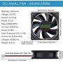 GDSTIME 80mm x 80mm x 25mm 12V Brushless DC Cooling Fan GDSTIME 80mm x 80mm x 25mm 12V Brushless DC Cooling Fan