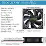 GDSTIME 80mm x 80mm x 25mm 12V Brushless DC Cooling Fan GDSTIME 80mm x 80mm x 25mm 12V Brushless DC Cooling Fan