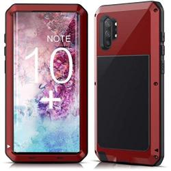 Lilycase Case for Galaxy Note 10 Plus,Armor Heavy Duty Hybrid Aluminum Metal Shockproof Military Shockproof Hard Cover for Samsung Galaxy Note 10 Plus 6.8 Inch (2019) - Red