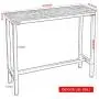 Mr IRONSTONE Bar Table, 47” Rectangular Kitchen Pub Dining Coffee Table High Writing Computer Table, for Narrow Space, Living Room, Dining Room-Sturdy Metal Frame, Easy Assembly, Industrial Brown Mr IRONSTONE Bar Table, 47” Rectangular Kitchen Pub Dining Coffee Table High Writing Computer Table, for Narrow Space, Living Room, Dining Room-Sturdy Metal Frame, Easy Assembly, Industrial Brown