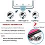 Magnetic USB Charging Cable Krsende 3in1 360°&180°Rotation Nylon Braided Cord Compatible with Mirco USB Type C Smartphone and iProduct Device-No Date Sync(4Pack/Red)