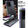Schnail Saviour Series Samsung Galaxy S20 Ultra Clear Case, [Metal Frame Bumper] [Military Grade Drop Tested] [Slim Fit] Protective Rugged Cover (Gray+Iridescent)