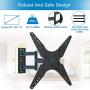 PERLESMITH TV Wall Mount for Most 26-55 Inch Flat Curved TVs with Swivels, Tilts & Extends 19.5 Inch - Wall Mount TV Bracket VESA 400x400 Fits LED, LCD, OLED, 4K TVs Up to 88 lbs, Black (PSMFK1)