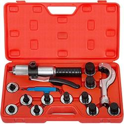 Mophorn CT-300-L Hydraulic Tube Expander 11 Lever HVAC Swaging Tool Kit 3/8 to 1-5/8inch Hydraulic Copper Tube Expander Tool with Tube Cutter and Deburring Tool