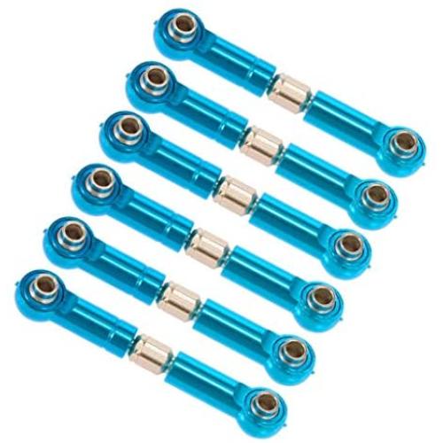 LoveinDIY 6Pcs Adjustable Metal Steering Linkage Servo Link Pull Rod Turnbuckle for WLtoys A959-B A969 A979 K929 1/18 RC Car Upgrade Parts