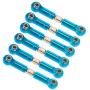 LoveinDIY 6Pcs Adjustable Metal Steering Linkage Servo Link Pull Rod Turnbuckle for WLtoys A959-B A969 A979 K929 1/18 RC Car Upgrade Parts