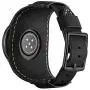 Leotop Compatible with Samsung Galaxy Watch 46mm/Gear S3 Frontier/Galaxy Watch 3 45mm/Classic Bands, 22mm Replacement Genuine Leather Cuff Strap with Stainless Steel Metal Buckle for Men Women (Black)