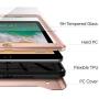 Spigen Tough Armor TECH with Custom-Fit Tempered Glass Designed for iPad 9.7 Case iPad 5th/6th Generation Case (2017/2018) - Rose Gold