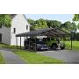 Arrow 20 x 20 29-Gauge Metal Carport with Steel Roof Panels, 20 x 20, Charcoal