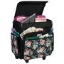 Everything Mary Collapsible Rolling Craft, Flowers - Wheeled Scrapbook Tote for Scrapbooking & Art - Travel Organizer Storage Bin for Paper, Glue, Tape - Roller Cart for Teachers & Medical