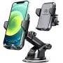 VANMASS Car Phone Mount, Universal Cell Phone Holder for Car Dashboard, Windshield, Air Vent with One-Click Release Button, Compatible with iPhone, Samsung, Google, LG, HTC & More Smartphone