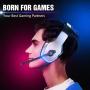 BENGOO V-4 Gaming Headset for Xbox One, PS4, PC, Controller, Noise Cancelling Over Ear Headphones with Mic, LED Light Bass Surround Soft Memory Earmuffs for PS2 Mac Nintendo 64 PS5 Games