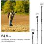 K&F Concept SA254M1 62 DSLR Camera Tripod Lightweight and Compact Aluminum Detachable Monopod Tripod with 360 Panorama Ball Head Quick Release Plate for Travel and Work