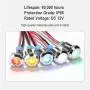 FICBOX 5Pcs 8mm 12V LED Indicator Light Metal Waterproof Signal Lamp Pilot Dash Dashboard Warning Lights for Motorcycle Car Truck Boat FICBOX 5Pcs 8mm 12V LED Indicator Light Metal Waterproof Signal Lamp Pilot Dash Dashboard Warning Lights for Motorcycle Car Truck Boat