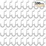 Calax Metal Pegboard Hook J Style for Peg Board Tool Organizer 100 Pieces