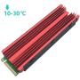 NVMe M.2 Aluminum Heatsink Cooler for 2280 M2 SSD Heat Sink with Silicone Thermal Pad (red)