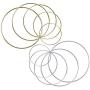 BronaGrand Set of 10 Pieces Assorted Metal Hoops Metal Rings for Dream Catcher and Crafts, 2 Inch, 3 Inch, 4 Inch, 5 Inch, 6 Inch (Gold and Silver)
