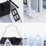 Kingsyard Bird Feeder House for Outside Metal Mesh Wild Bird Feeder Home with Triple Feeders for Finch Cardinal Weatherproof Garden Yard Outdoor Decoration, NOT Squirrel Proof