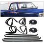 Make Auto Parts Manufacturing Set of 10 Door Weatherstrip Seal Window Sweep Glass Run Channel Kit For Dodge D250 D350 W250 W350 1981 82 83 84 85 86 87 88 89 90 91 92 1993