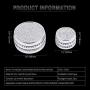 PIFOOG Crystal Car Stickers Shiny Auto Interior Bling Accessories Metal Sticker Volume Knobs & Multimedia Button Cover for Mazda 3 CX3 MX5 Miata Accessory Silver 2PCS (Multimedia Cap Big)