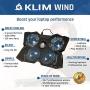 KLIM Wind Laptop Cooling Pad - Support 11 to 19 Inches Laptops, PS4 - [ 4 Fans ] - Light, Quiet Rapid Cooling Action - Ergonomic Ventilated Support - Gamer USB Slim Portable Gaming Stand - White