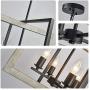 TZOE Farmhouse Kitchen Island Pendant Lighting fixtures White Oak Wood Color&Black Metal Finish 4-Light Rustic Chandelier