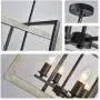 TZOE Farmhouse Kitchen Island Pendant Lighting fixtures White Oak Wood Color&Black Metal Finish 4-Light Rustic Chandelier TZOE Farmhouse Kitchen Island Pendant Lighting fixtures White Oak Wood Color&Black Metal Finish 4-Light Rustic Chandelier