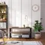 VASAGLE ULTV40BX TV Stands, 39.4'', Rustic Brown