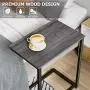 Homemaxs C Table Sofa Side End Table Wood Finish Steel Construction Easy Assembly 26-Inch for Small Space (Gray) Homemaxs C Table Sofa Side End Table Wood Finish Steel Construction Easy Assembly 26-Inch for Small Space (Gray)