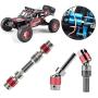 2pcs Metal Front Drive Shaft, Upgrade Parts Accessory for FY-01/02/03/04/05/06/07 RC Car