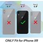 YOUMAKER Metallic Designed for iPhone XR Case, Full Body Rugged with Built-in Screen Protector Slim Fit Shockproof Cover for iPhone XR 6.1 Inch - Blue/Black
