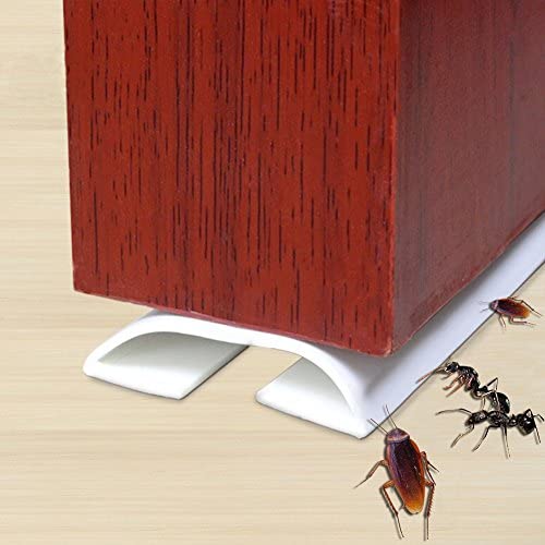 Under Door Draft Stopper,Self-Adhesive Silicone Door Bottom Seal Strip Door Gap Blocker Excluder,39''((White) …