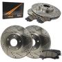 [Front + Rear] Rotors w/Ceramic Pads Premium Brakes 2007-2011 Fusion MKZ Milan