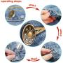 Replacement Jeans Buttons Set - 17mm No-Sew Nailless Removable Metal Jeans Buttons Fits to Any The Cowboy Clothing Jackets Pants Bags,with Storage Box (Set of 50)