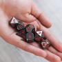 Frienda Zinc Alloy Metal Polyhedral 7-Die Dice Set for Dungeons and Dragons RPG Dice Gaming D&D Math Teaching, d20, d12, 2 Pieces d10 (00-90 and 0-9), d8, d6 and d4