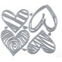 3.6 by 3.1 Inches Love Heart Metal Cutting Dies for Scrapbooking Card Making Valentines Day Craft Dies (LZ073102)