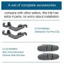 Upgraded 20 PCS W10712395 Dishwasher Upper Rack Adjuster Metal Kit & Compatible with kenmore whirlpool kitchen aid,Dishwasher Parts Replacement for W10250159 W10350375 AP5957560 W10712395VP