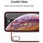 DTTO iPhone Xs Case, Clear Soft TPU Cover Case with Metal Luster Protactive Edge for Apple iPhone Xs(2018), Also Compatible with iPhone X(2017) 5.8 Inch, Red
